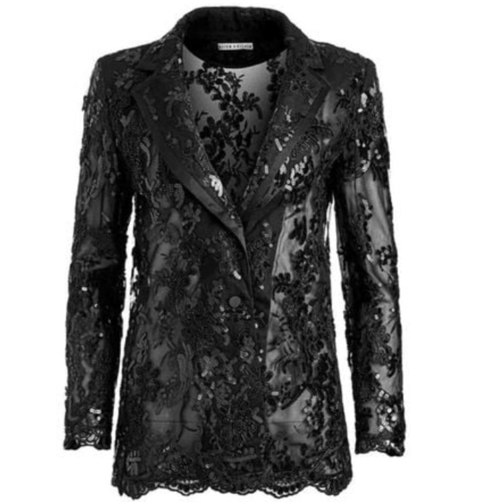 Alice and Olivia
Judith Embellished Sheer Lace Notch Collar Blazer - Picture 8 of 8